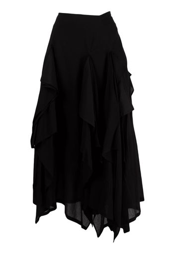 Yohji Yamamoto asymmetric cotton skirt - Schwarz