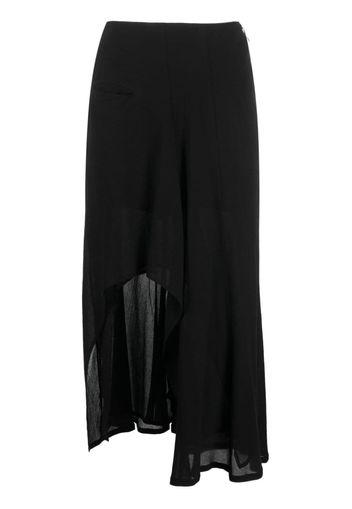 Yohji Yamamoto asymmetric midi skirt - Schwarz