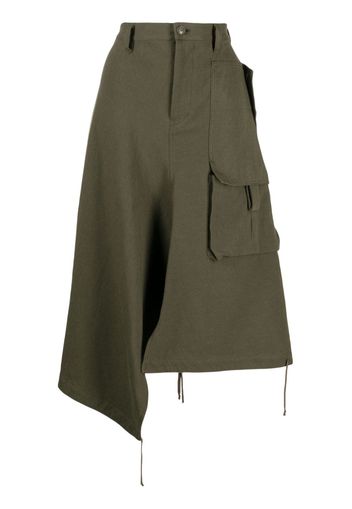 Yohji Yamamoto Asymmetrischer Rock - Grün