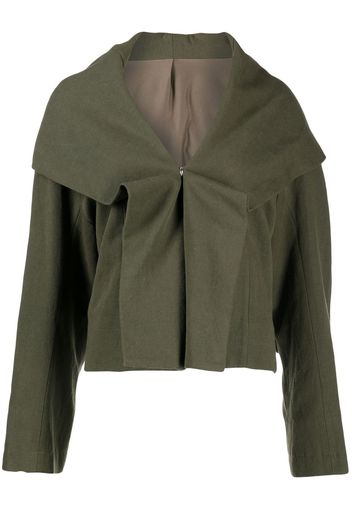 Yohji Yamamoto Cropped-Jacke mit Einsätzen - Grün