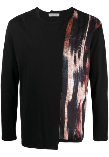 Yohji Yamamoto Asymmetrisches Langarmshirt - Schwarz