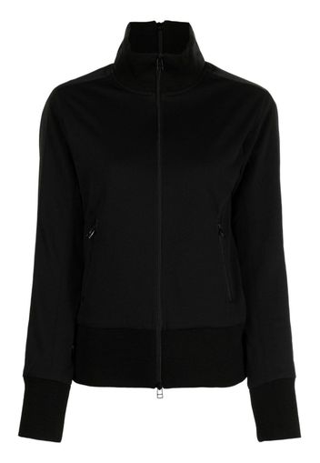 Yohji Yamamoto stripe-detail zip-up sweatshirt - Schwarz