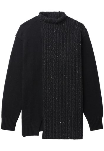 Yohji Yamamoto Grob gestrickter Pullover - Schwarz