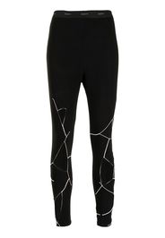 Yohji Yamamoto Leggings mit Logo-Bund - Schwarz