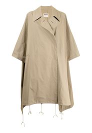 Yohji Yamamoto Trenchcoat im Oversized-Look - Braun