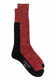 Yohji Yamamoto Gemusterte Socken - Rot