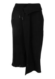 Yohji Yamamoto asymmetric zip detail skirt - Schwarz