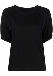 Yohji Yamamoto puff-sleeve T-shirt - Schwarz