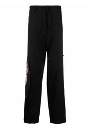 Yohji Yamamoto drawstring straight-leg trousers - Schwarz