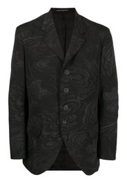 Yohji Yamamoto baroque-print wool single-breasted blazer - Schwarz