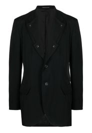 Yohji Yamamoto single-breasted fitted blazer - Schwarz