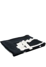 Yohji Yamamoto logo print towel - Schwarz