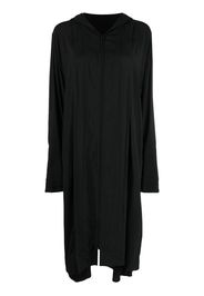 Yohji Yamamoto asymmetric hooded coat - Schwarz