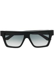 Yohji Yamamoto logo-print oversize-frame sunglasses - Schwarz