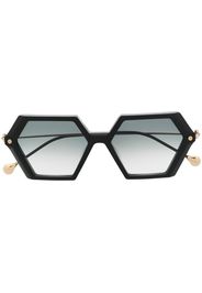 Yohji Yamamoto gradient-lens oversize-frame sunglasses - Schwarz