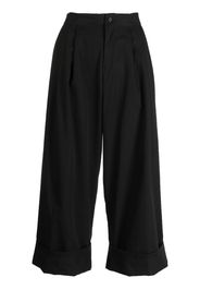 Yohji Yamamoto Hose mit Falten - Schwarz