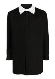 Yohji Yamamoto detachable contrasting-collar shirt - Schwarz