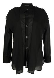 Yohji Yamamoto Asymmetrisches Hemd - Schwarz