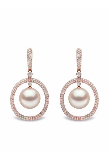 Yoko London 18kt rose gold Aurelia South Sea pearl and diamond drop earrings - Rosa
