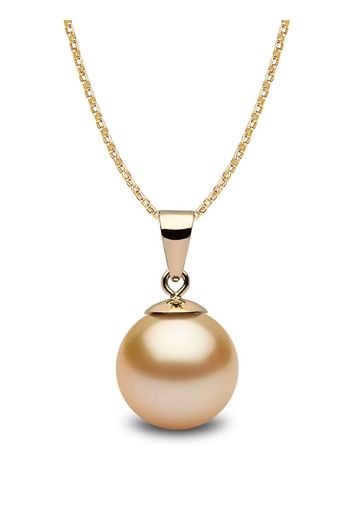 Yoko London 18kt yellow gold Classic 9mm Golden South Sea pearl pendant necklace