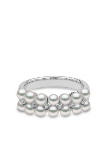 Yoko London 18kt white gold Eclipse Akoya pearl and diamond ring - Silber