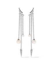 Yoko London 18kt Weißgoldohrringe mit Diamanten und Perlen - Silber