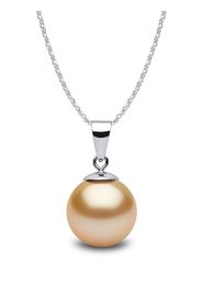 Yoko London 18kt white gold Classic 9mm Golden South Sea pearl pendant necklace - Silber