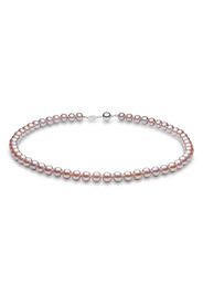 Yoko London 18kt white gold Classic 7mm pink freshwater pearl necklace - Silber