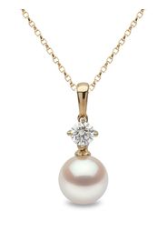 Yoko London 18kt yellow gold Classic Akoya pearl and diamond necklace