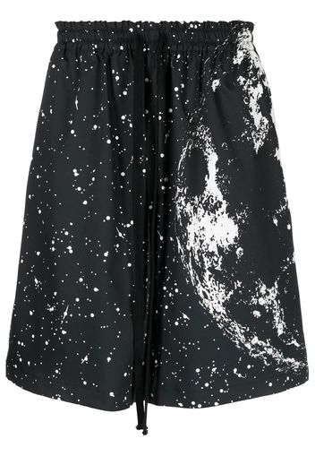 Yoshiokubo moon print shorts - Schwarz