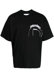 Yoshiokubo T-Shirt mit grafischem Print - Schwarz