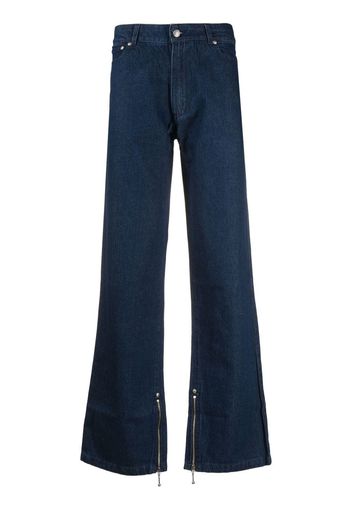 Youths In Balaclava zip-hem flared jeans - Blau