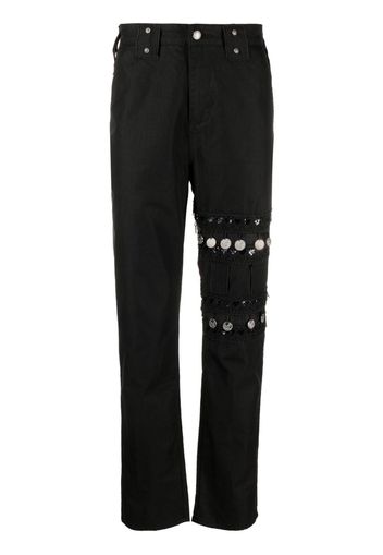 Youths In Balaclava coin-detail straight-leg jeans - Schwarz