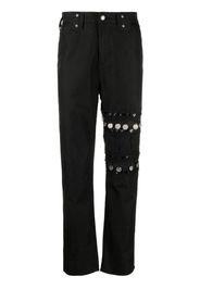 Youths In Balaclava coin-detail straight-leg jeans - Schwarz