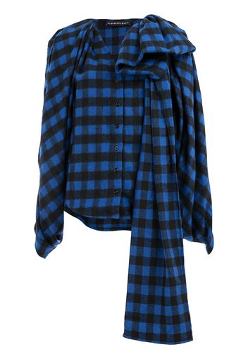 Y/Project Asymmetrische Karobluse - Blau