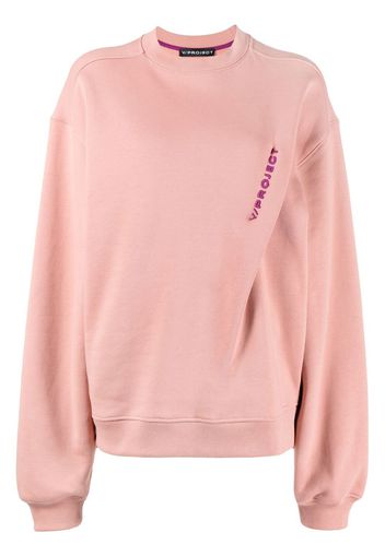 Y/Project logo-embroidered organic cotton sweatshirt - Rosa