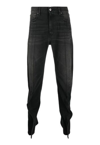 Y/Project frilled straight-leg jeans - Schwarz