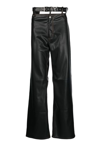 Y/Project belt-detail loose-fit trousers - Schwarz