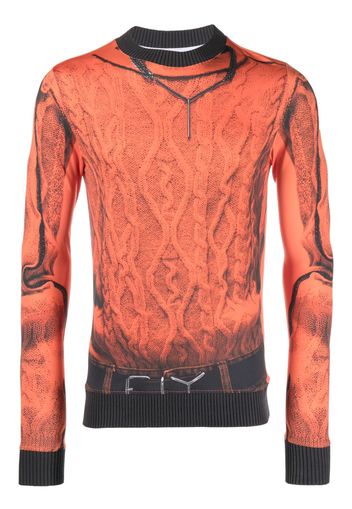 Y/Project x Jean Paul Gaultier trompe l'oeil sweatshirt - Orange