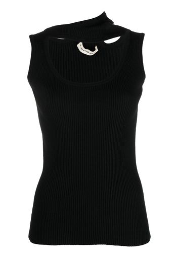 Y/Project ribbed asymmetric tank top - Schwarz