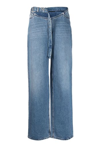 Y/Project low-rise loose-fit jeans - Blau