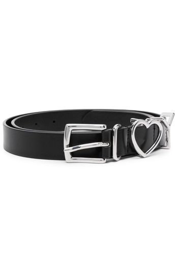 Y/Project Y Heart leather belt - Schwarz