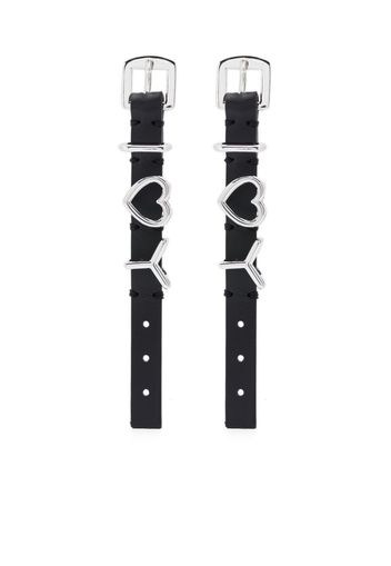 Y/Project belt-shape calf-leather earrings - Schwarz