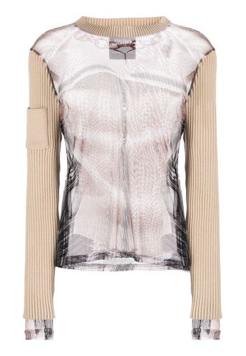 Y/Project x Jean Paul Gaultier Trompe L'Oeil top - Nude