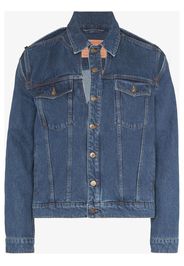 Y/Project cut out-detail denim jacket - Blau