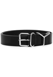 Y/Project buckle-fastening leather belt - Schwarz