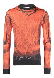 Y/Project x Jean Paul Gaultier trompe l'oeil sweatshirt - Orange