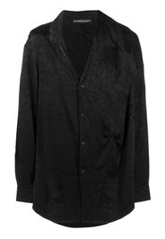 Y/Project floral-print satin shirt - Schwarz