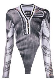 Y/Project graphic-print bodysuit - Schwarz