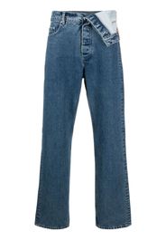 Y/Project asymmetric organic-cotton jeans - Blau